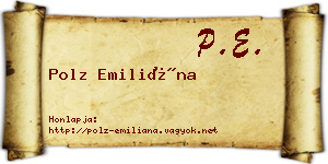 Polz Emiliána névjegykártya